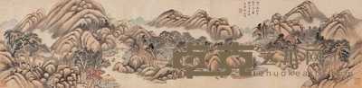 张如芝 丙子（1816）年作 芗林书屋图 手卷 35×142cm